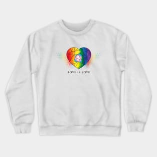 Love is Love Facets of the Heart Crewneck Sweatshirt